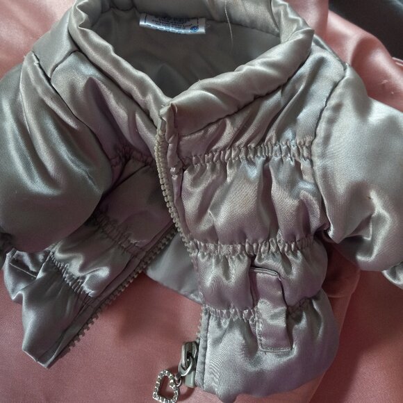 Retired Build A Bear Workshop Sliver Puffer Jacket - Picture 1 of 2